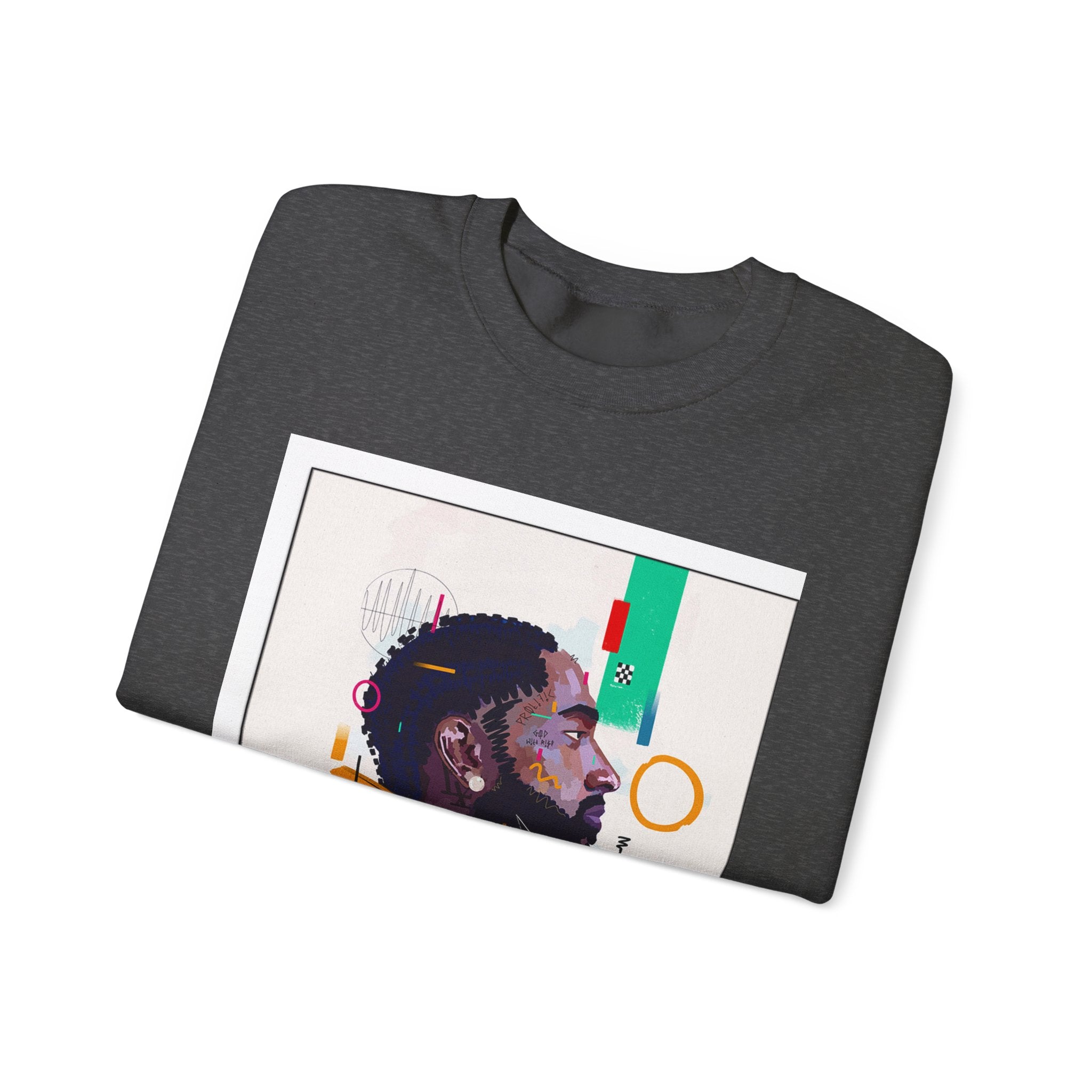 Artistic Unisex Crewneck Sweatshirt, Cozy Gift for Artsy Friends, Trendy Streetwear, Chill Vibes, Unique Fashion Statement, Everyday Comfort