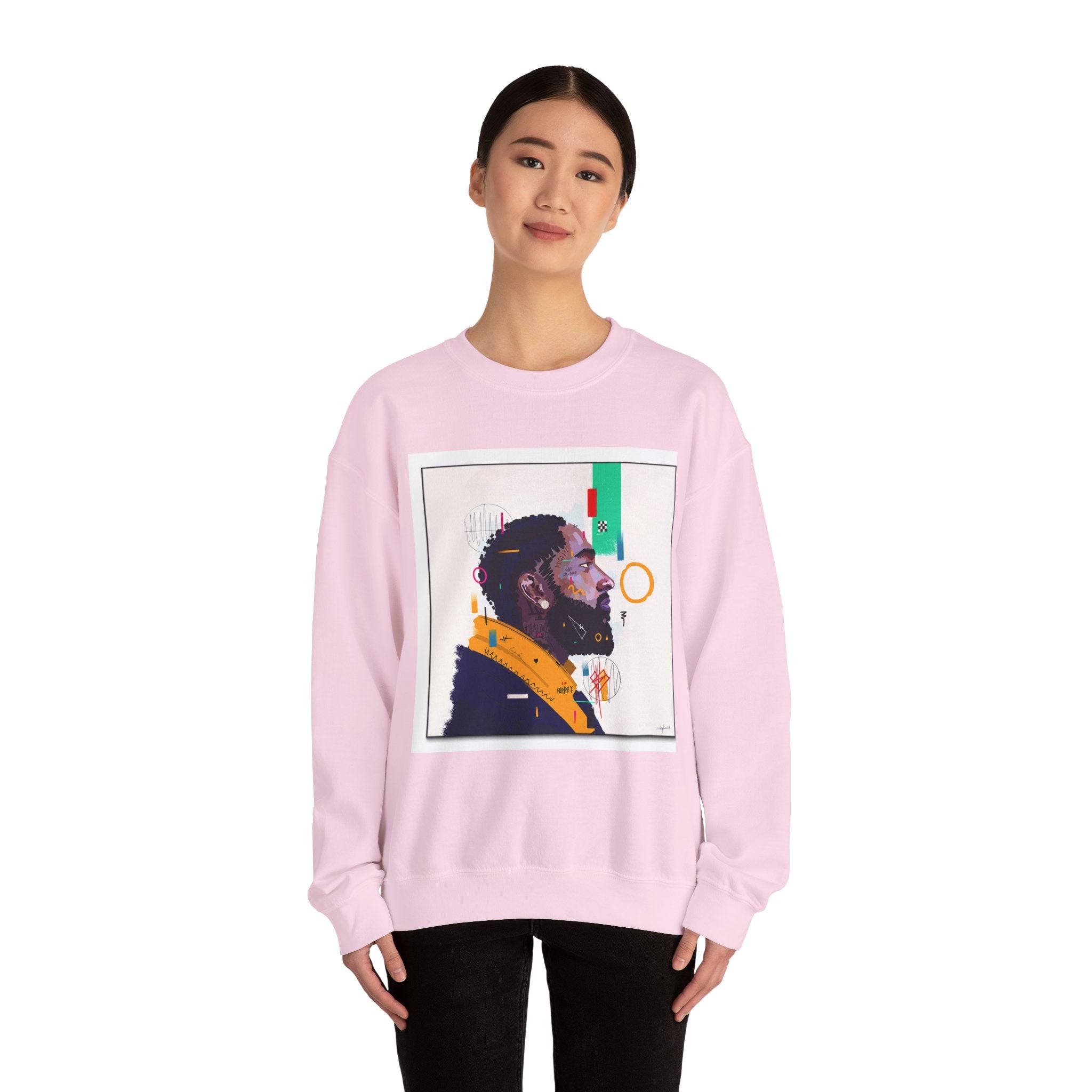Artistic Unisex Crewneck Sweatshirt, Cozy Gift for Artsy Friends, Trendy Streetwear, Chill Vibes, Unique Fashion Statement, Everyday Comfort