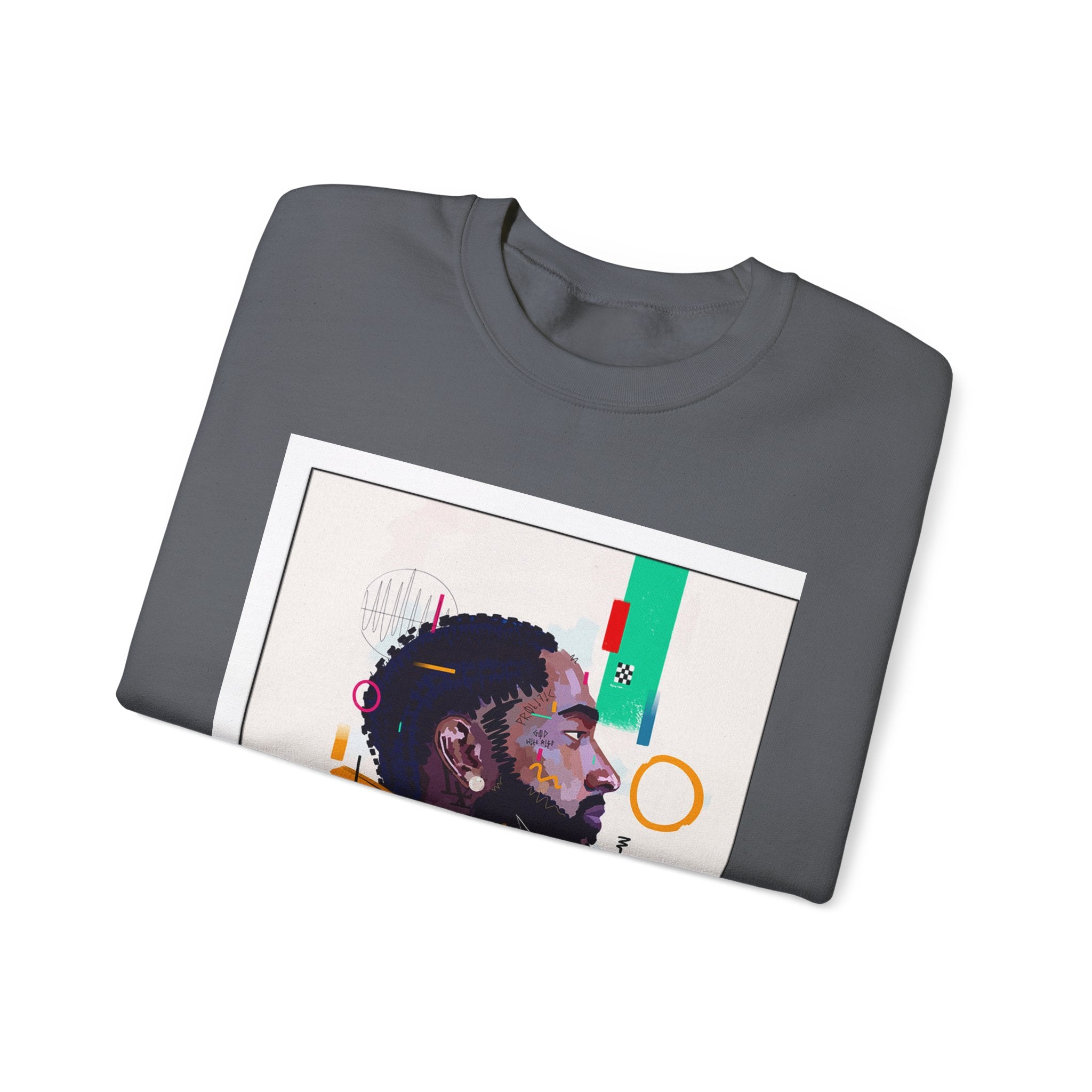 Artistic Unisex Crewneck Sweatshirt, Cozy Gift for Artsy Friends, Trendy Streetwear, Chill Vibes, Unique Fashion Statement, Everyday Comfort