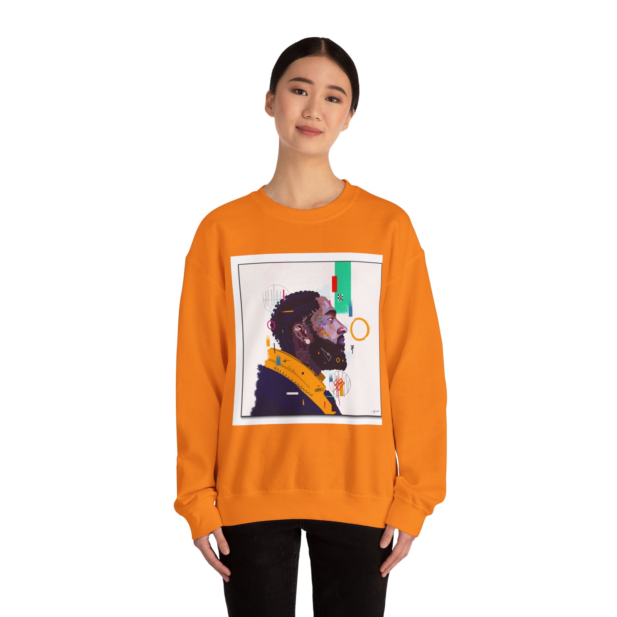 Artistic Unisex Crewneck Sweatshirt, Cozy Gift for Artsy Friends, Trendy Streetwear, Chill Vibes, Unique Fashion Statement, Everyday Comfort