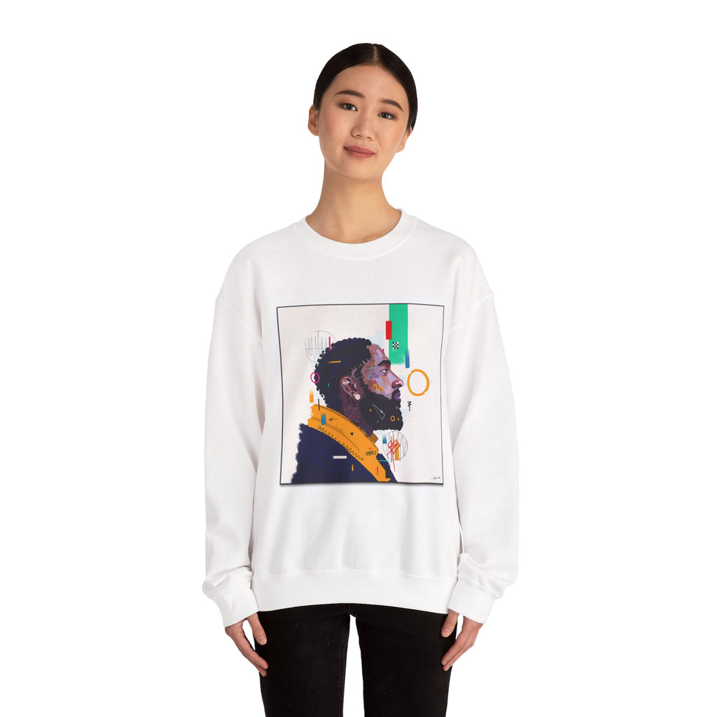 Artistic Unisex Crewneck Sweatshirt, Cozy Gift for Artsy Friends, Trendy Streetwear, Chill Vibes, Unique Fashion Statement, Everyday Comfort