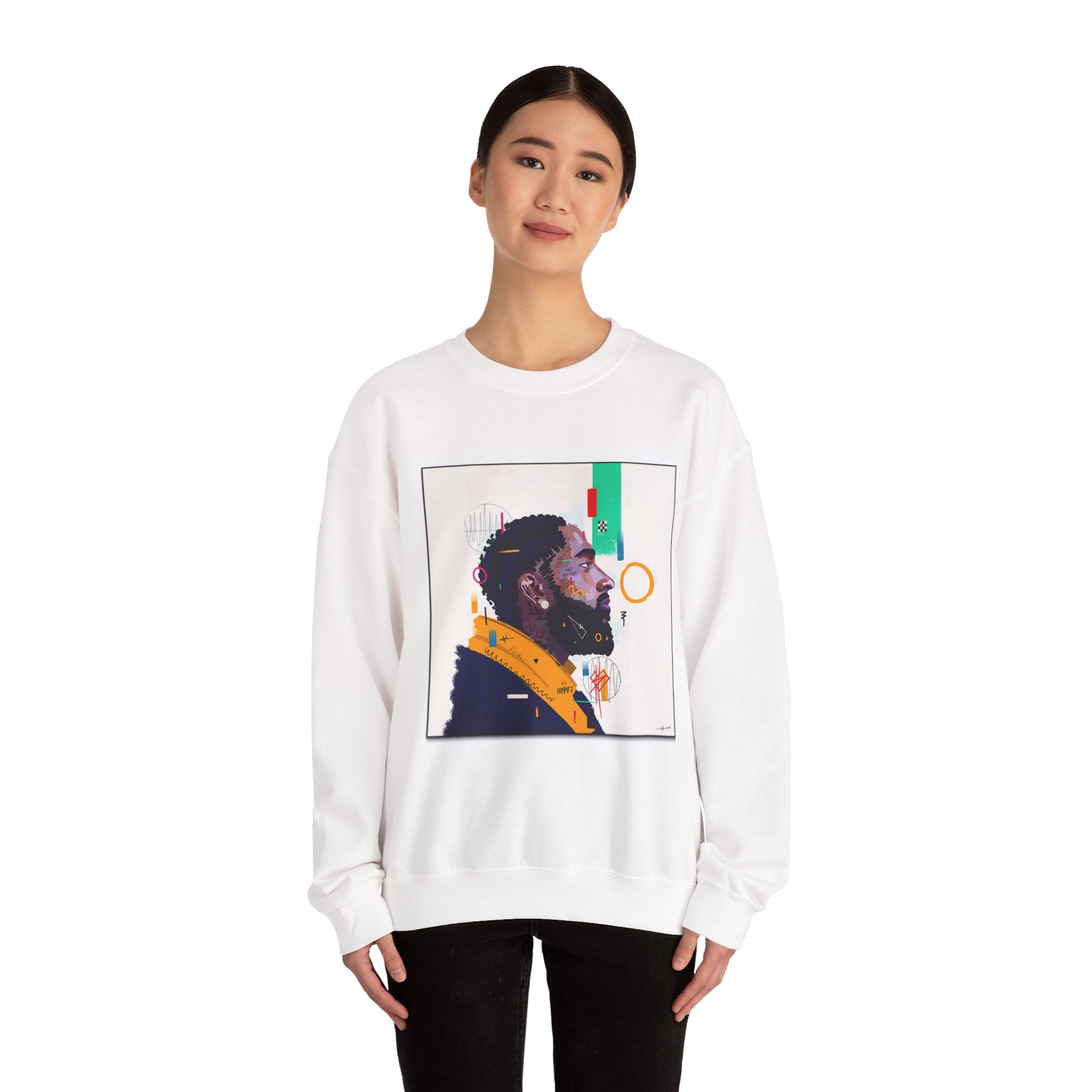 Artistic Unisex Crewneck Sweatshirt, Cozy Gift for Artsy Friends, Trendy Streetwear, Chill Vibes, Unique Fashion Statement, Everyday Comfort