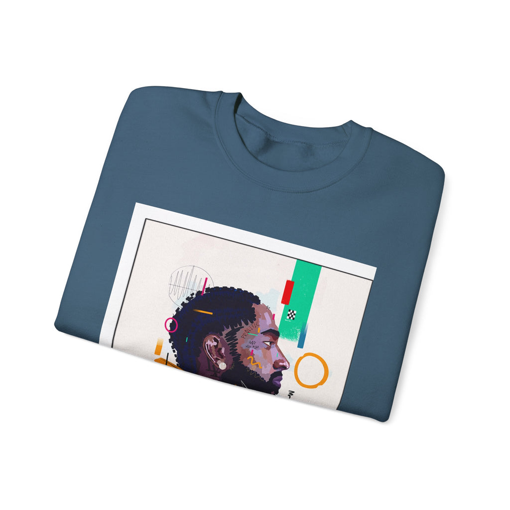 Artistic Unisex Crewneck Sweatshirt, Cozy Gift for Artsy Friends, Trendy Streetwear, Chill Vibes, Unique Fashion Statement, Everyday Comfort