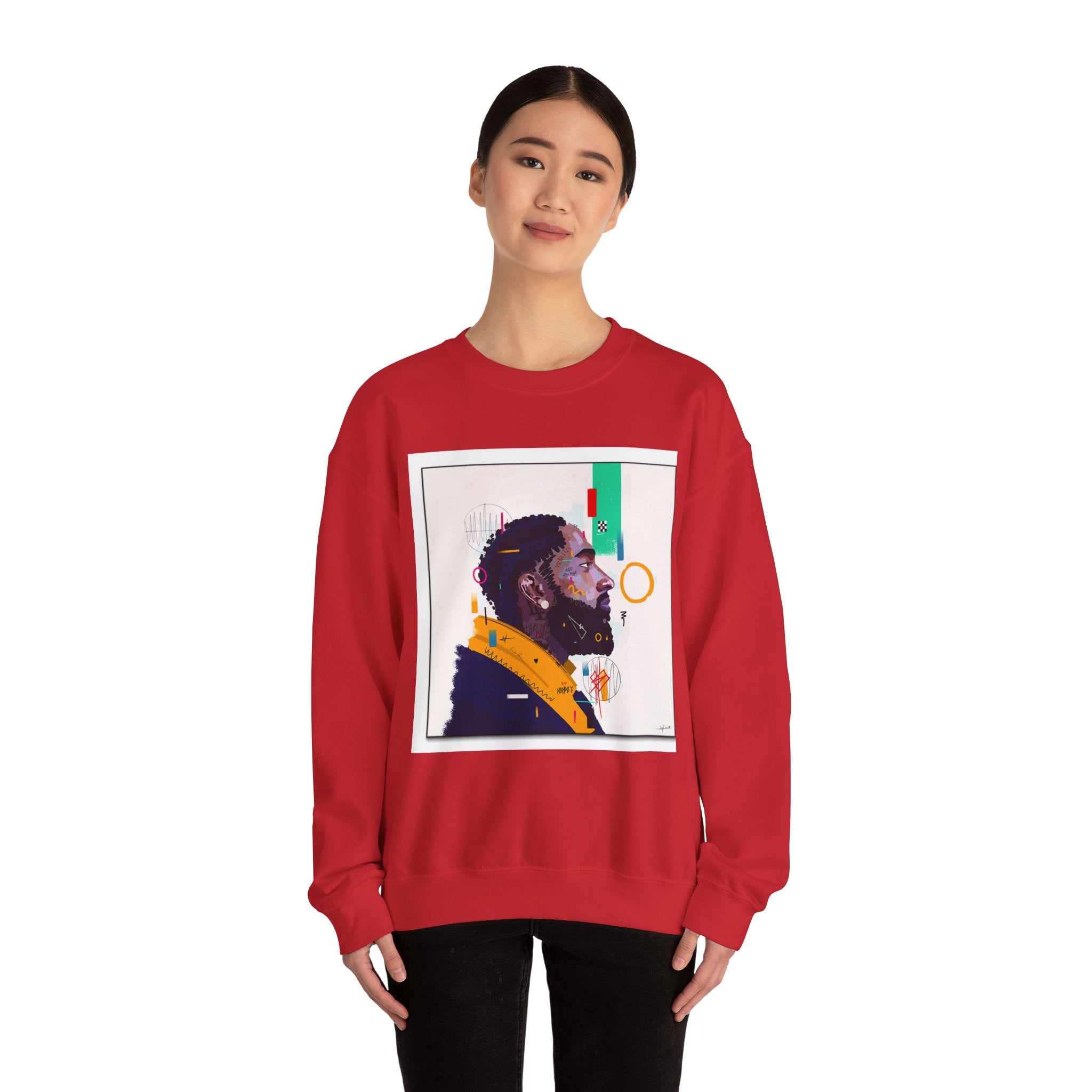 Artistic Unisex Crewneck Sweatshirt, Cozy Gift for Artsy Friends, Trendy Streetwear, Chill Vibes, Unique Fashion Statement, Everyday Comfort