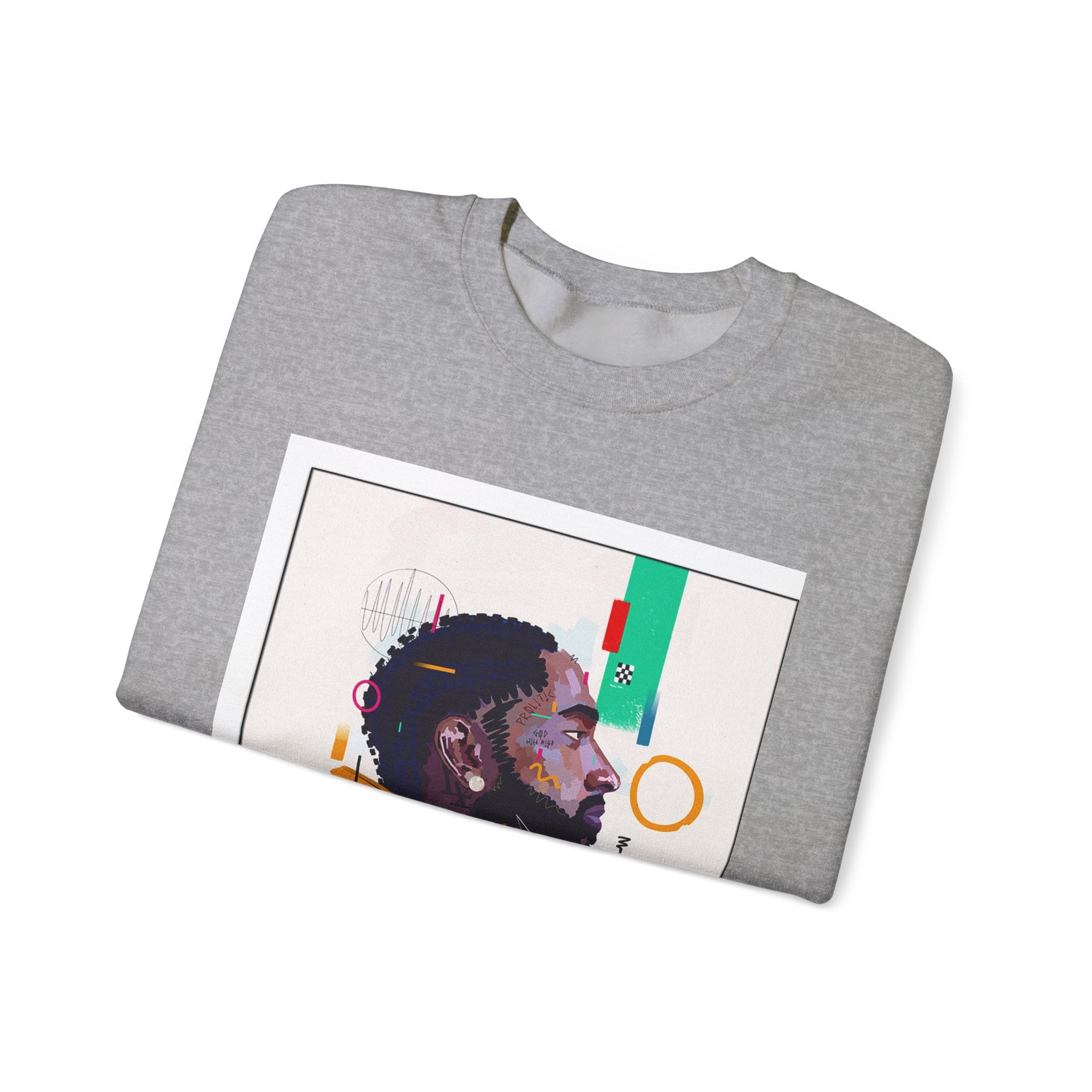 Artistic Unisex Crewneck Sweatshirt, Cozy Gift for Artsy Friends, Trendy Streetwear, Chill Vibes, Unique Fashion Statement, Everyday Comfort